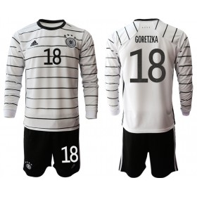 Tyskland Fodboldtrøjer Leon Goretzka 18 Børn Hjemmebanesæt Euro 2020 Langærmet